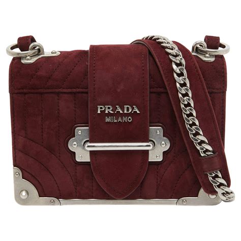 prada maroon handbag|Prada cahier bag.